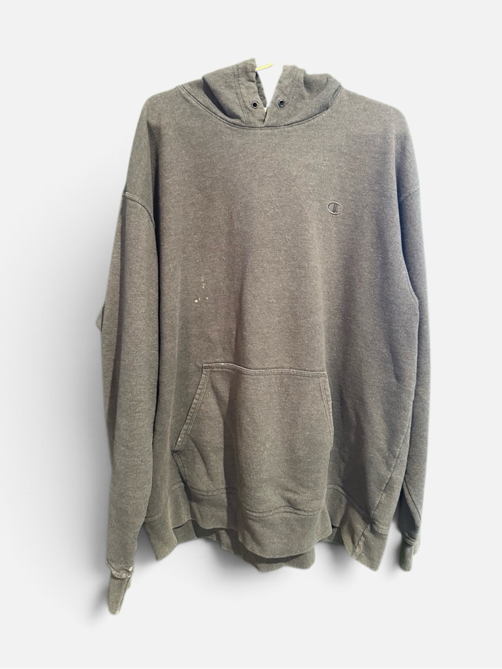 Champion Men's Gray Hooded Pullover Sweatshirt